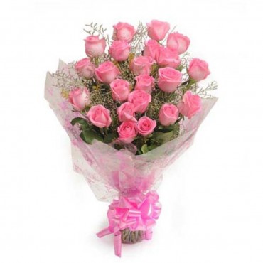 Pink Roses Bouquet of Fresh Flowers